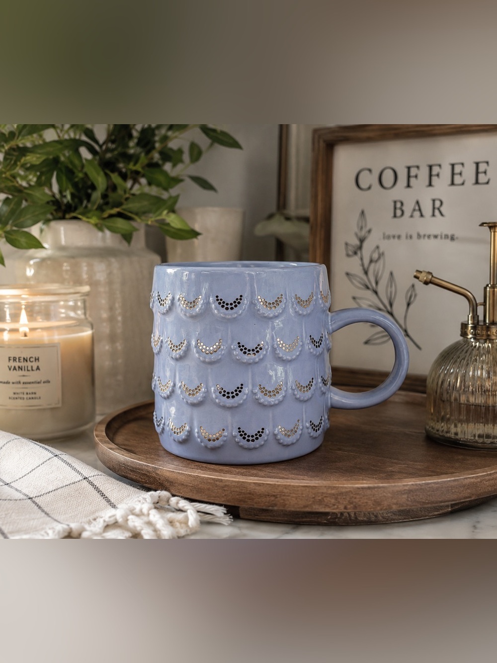 Starbuck 2016 Mug Anniversary Siren Scales Gray Gold Metallic 10 oz Coffee Cup